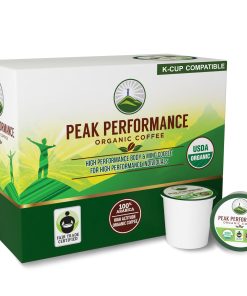 Peak Performance Organic Coffee Pods. Low Acid K-CUP Keurig Compatible High Altitude USDA Organic Coffee. Fair Trade Beans Medium Roast Single Serve 96 Count Recyclable Cups For High Performers