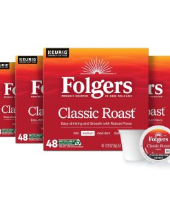 Folgers Classic Roast Medium Roast Coffee, 192 Keurig K-Cup Pods